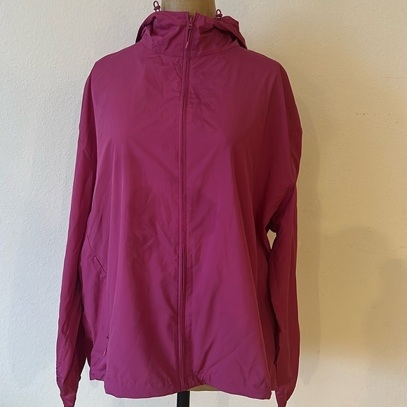 Uniqlo sz M pocketable parka pink like new condition lightweight pack travel - Picture 1 of 6